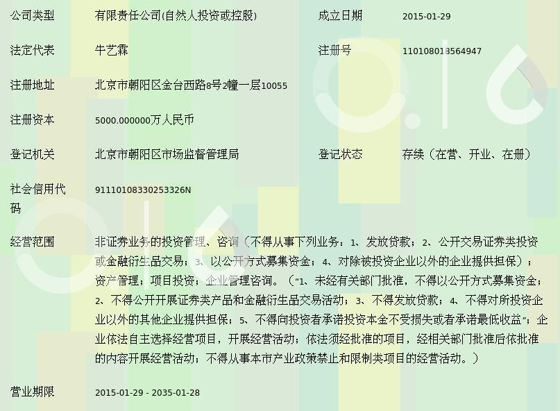 中投中金投资基金管理(北京)